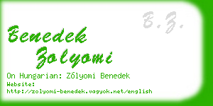 benedek zolyomi business card